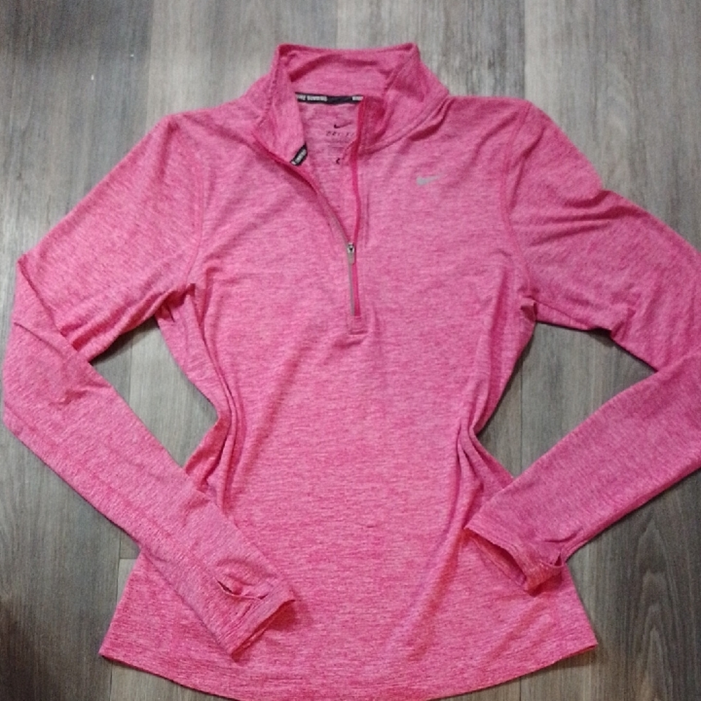 Nike Women's Heathered Pink Long Sleeve Top